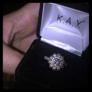 14K White Gold Diamond Ring